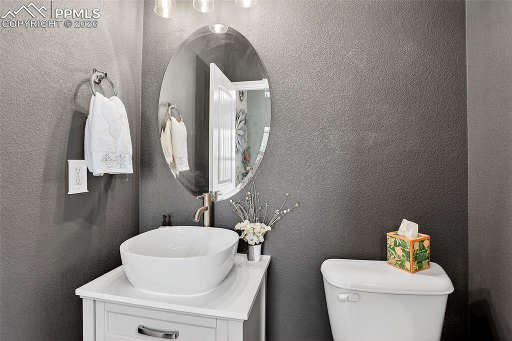 Powder bath off foyer