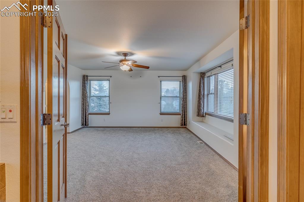 Double door entry to primary bedroom
