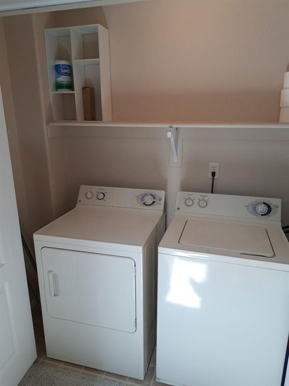 Laundry area featuring washer and dryer