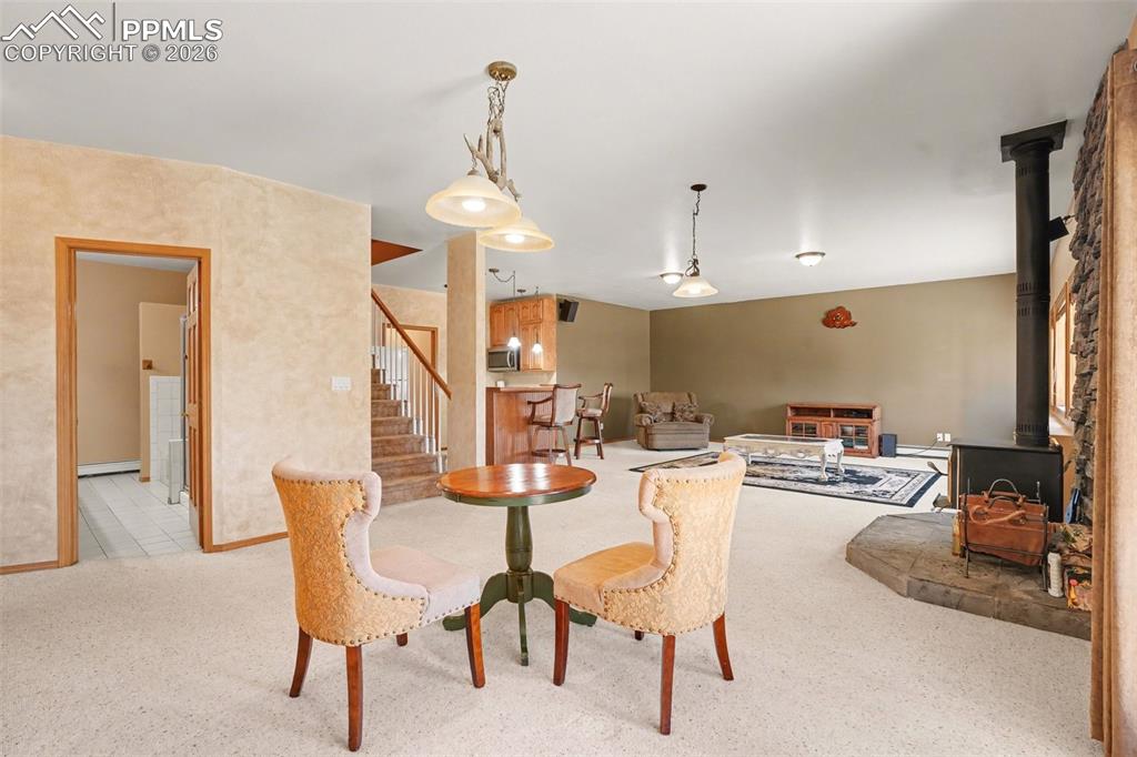 Great spot for a pool or air hockey table!