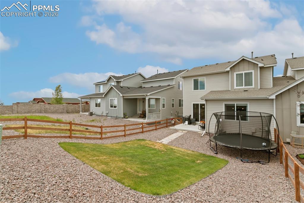 Fully fenced backyard