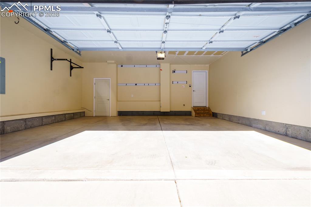 Garage with electric panel