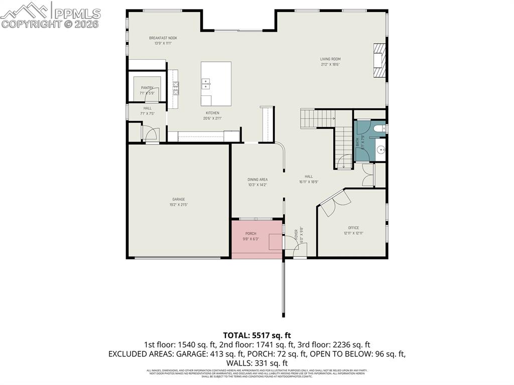 View of floor plan / room layout