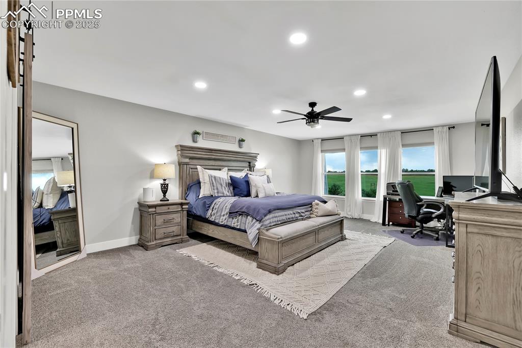 Main bedroom features incredible views and a large space. 