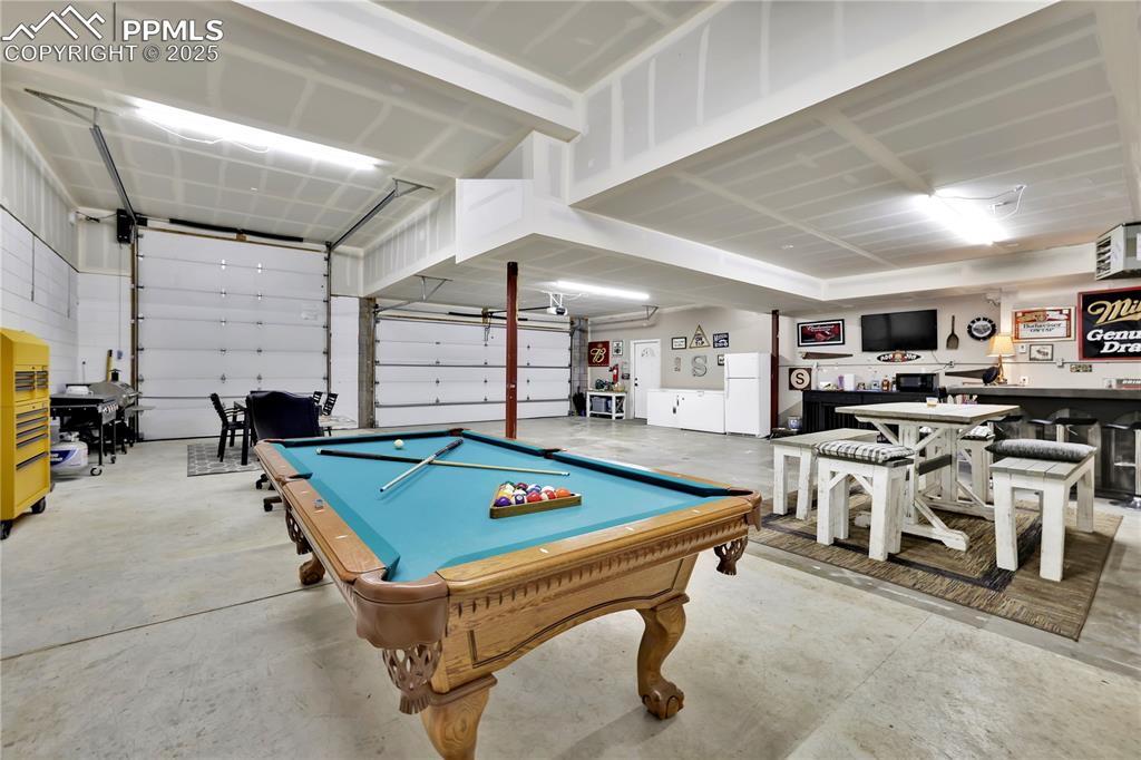 Attached garage RV parking and hookups 