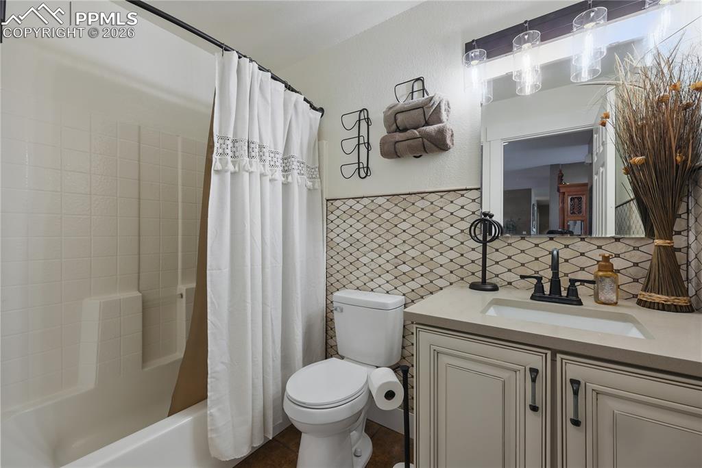 Main level full bathroom.