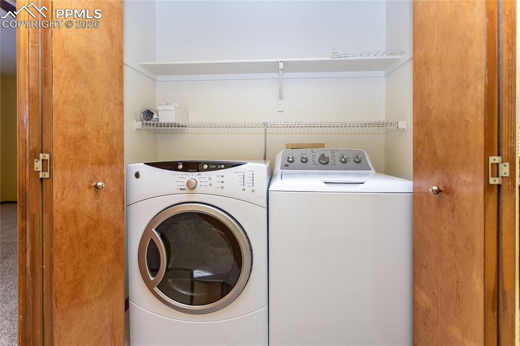 Laundry on upper level