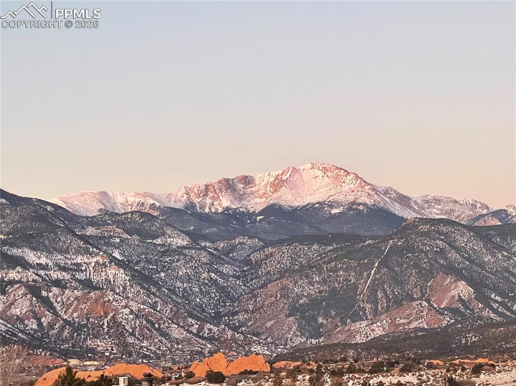 View of Pikes Peak from the deck
