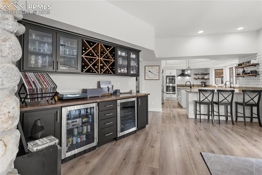 The bar, off of the living room is the perfect addition to any event you host. 