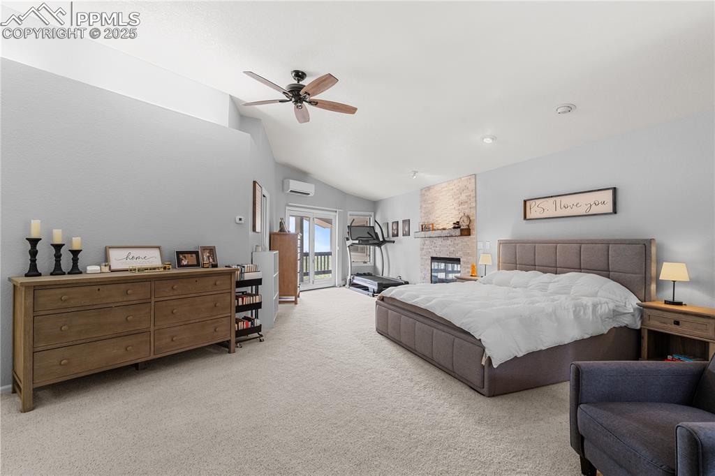 The primary suite offers space and luxury with a private en-suite, fireplace and walk in closet. 