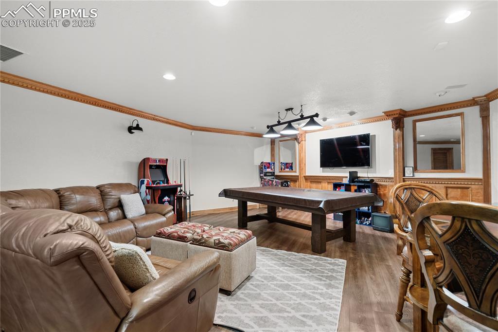 Basement game room 