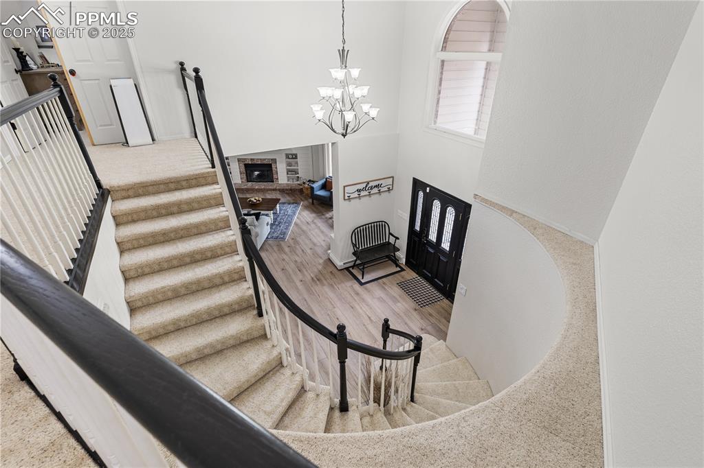 Spiral staircase for all of your holiday decorating dreams. Perfect for photos and grand entrances. 