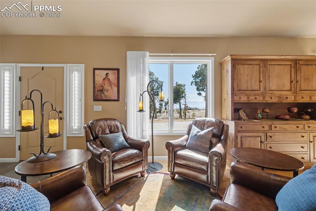 Entry and fireplace room as you step in