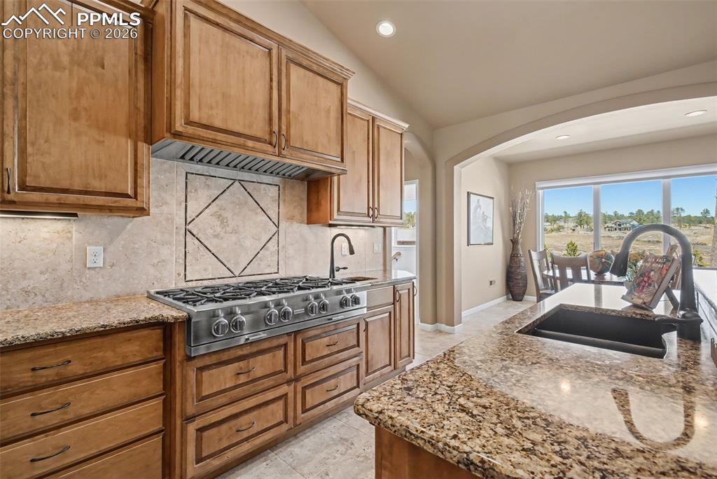 Exquisite maple cabinetry throughout