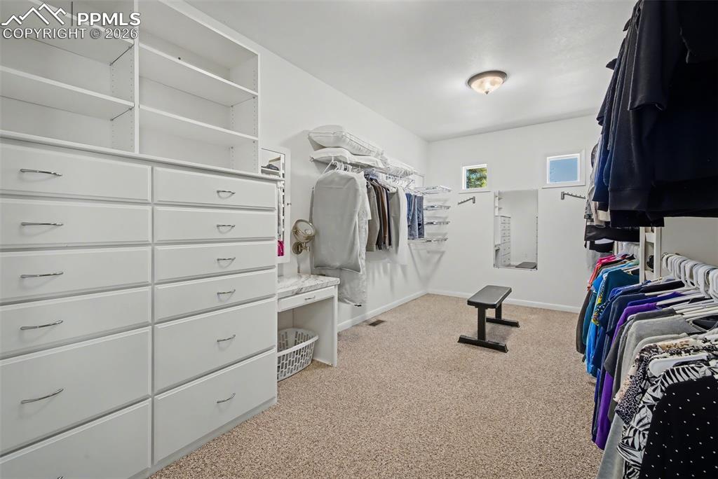 Primary walk-in closet