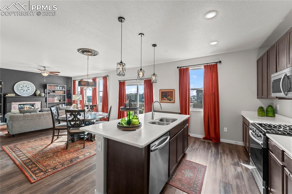 Walks out to back composite deck.