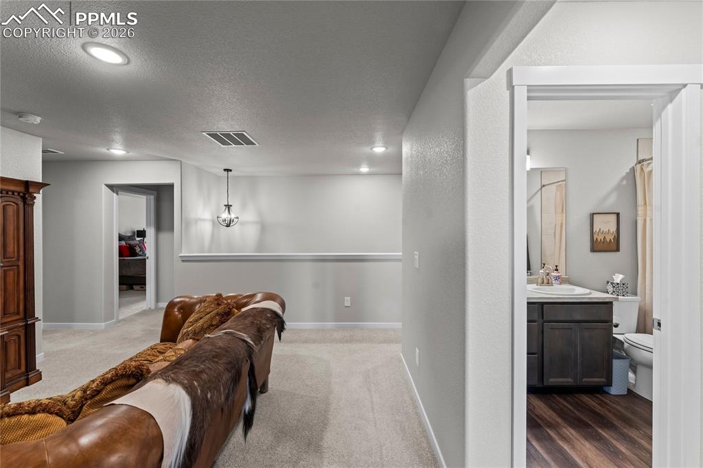 Upstairs loft with full bathroom
