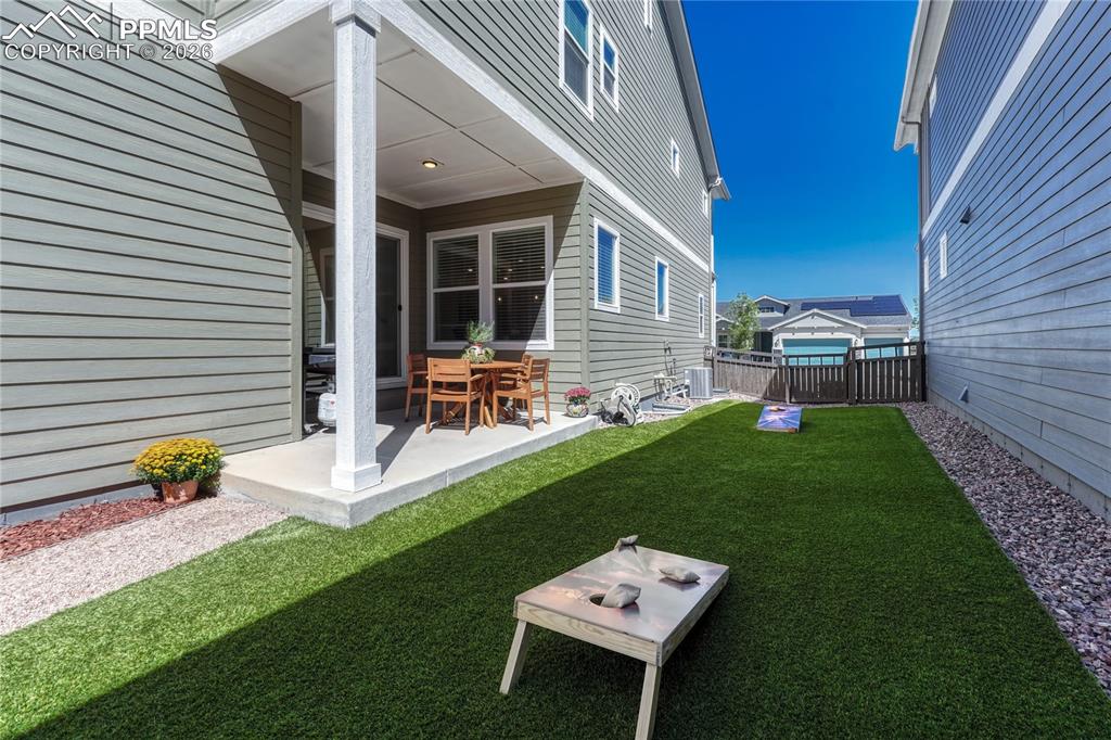 The side yard is actually quite private due to the limited windows on the neighbor’s home
