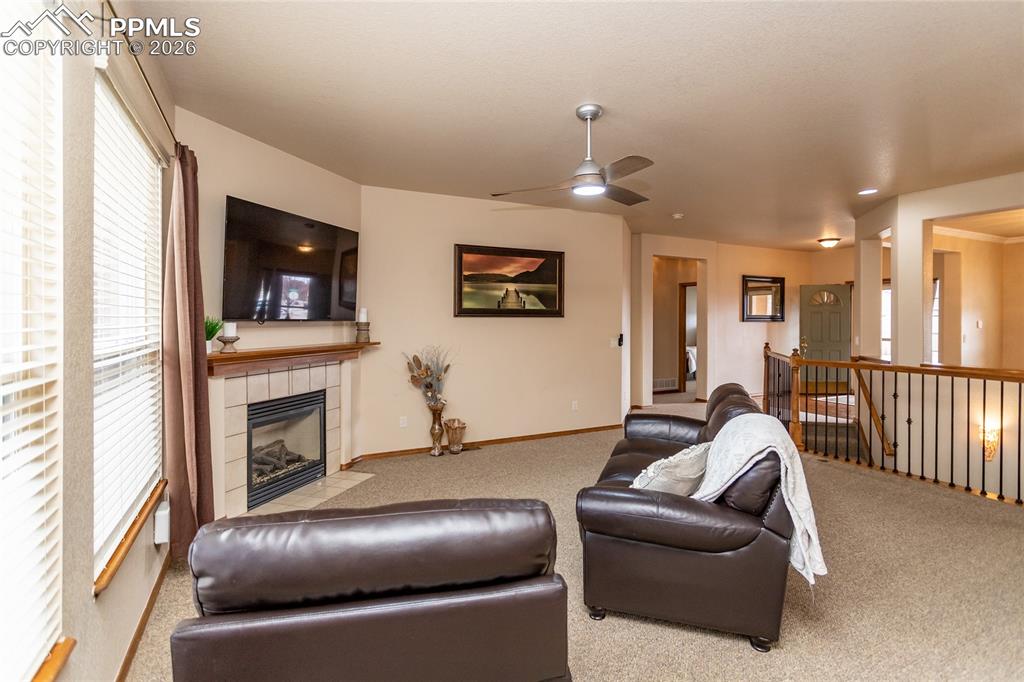 Open floor plan with plenty of natural light.