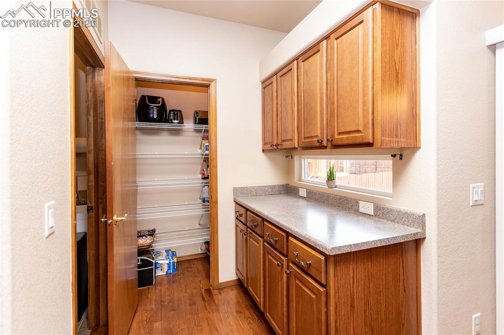 Convenient, extended pantry space.