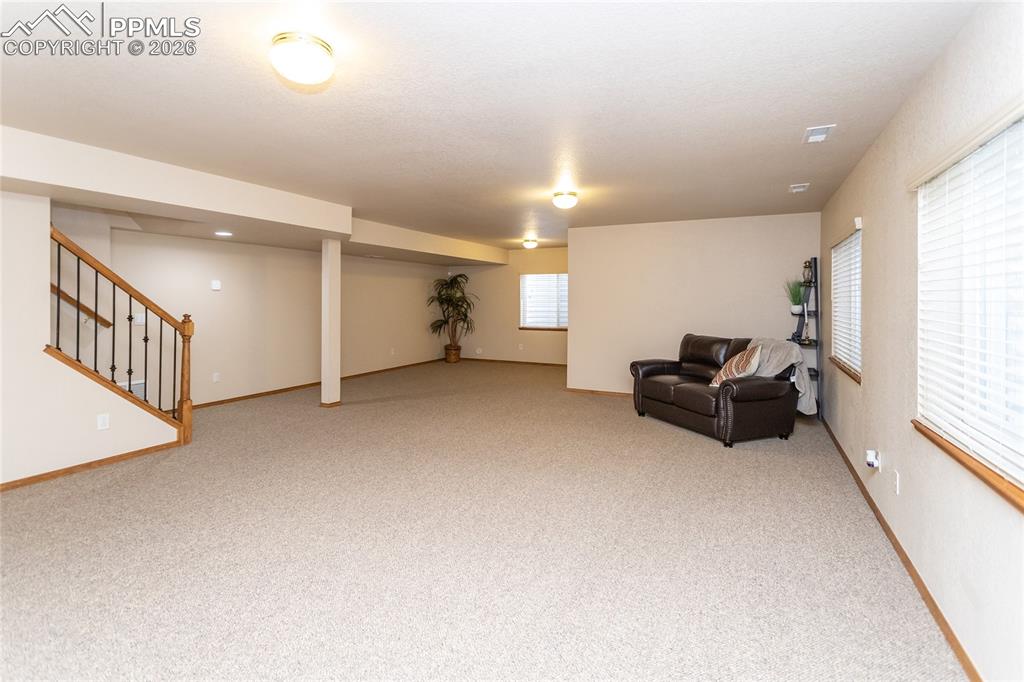 Huge rec room in the basement offers many possibilities!