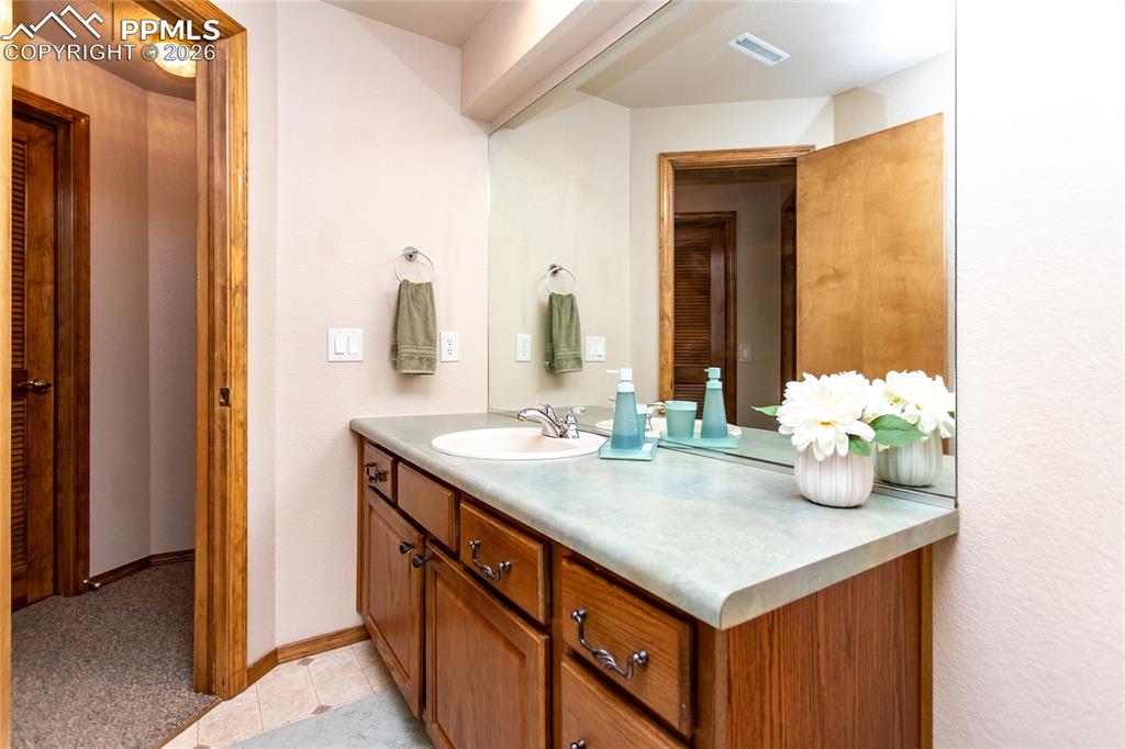 Hall bathroom in the basement