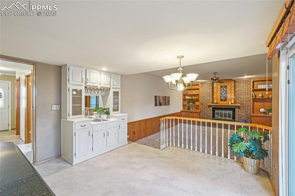 Eat-in kitchen area walks out to large composite rear deck.