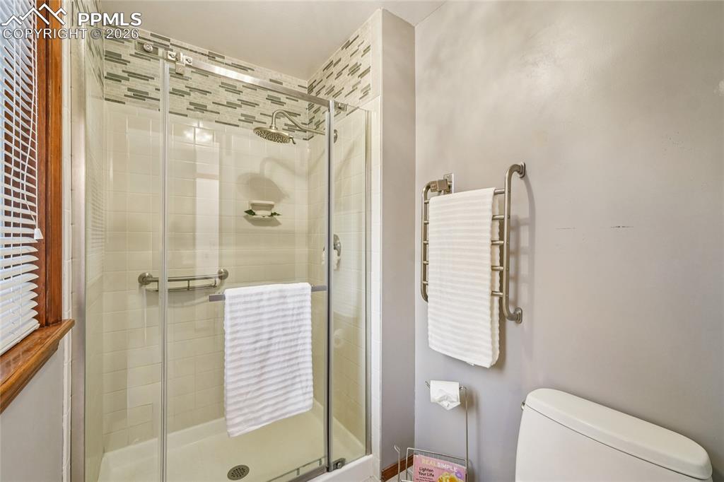 Shower is large and has been updated.