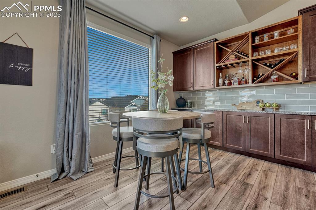 Dining Nook located off the Kitchen for informal dining.