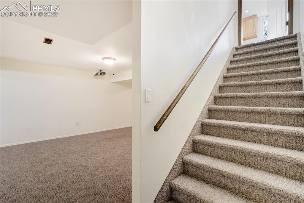 Staircase leading to basement