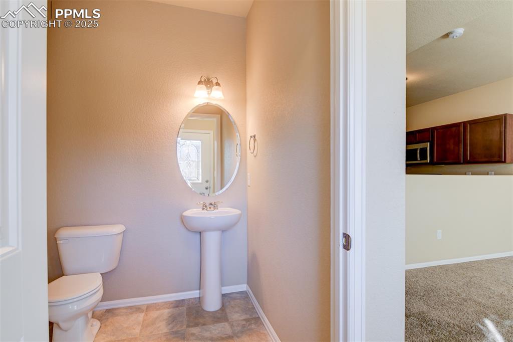 1/2 bathroom on the main level