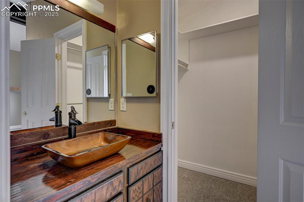 Bathroom featuring vanity