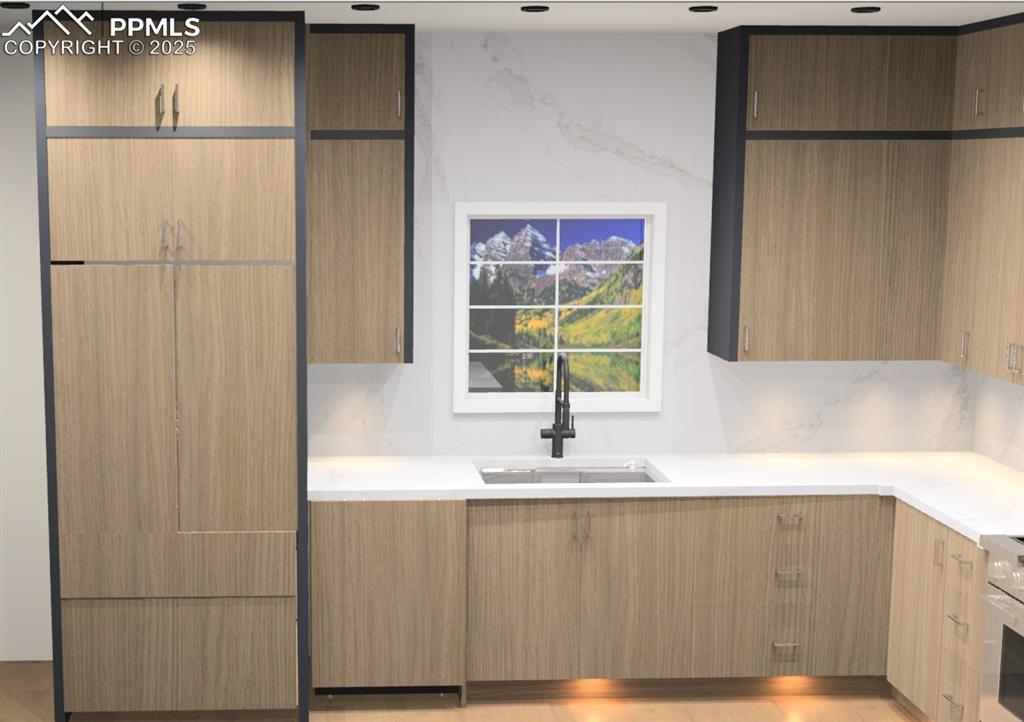 Upgrade cabinetry to add matching front panels to the refrigerator for a seemless look