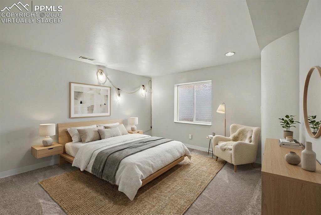 Virtually Staged - Basement Bedroom
