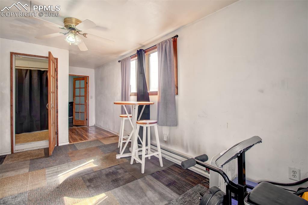 Exercise area in apartment or can be used as a sitting area