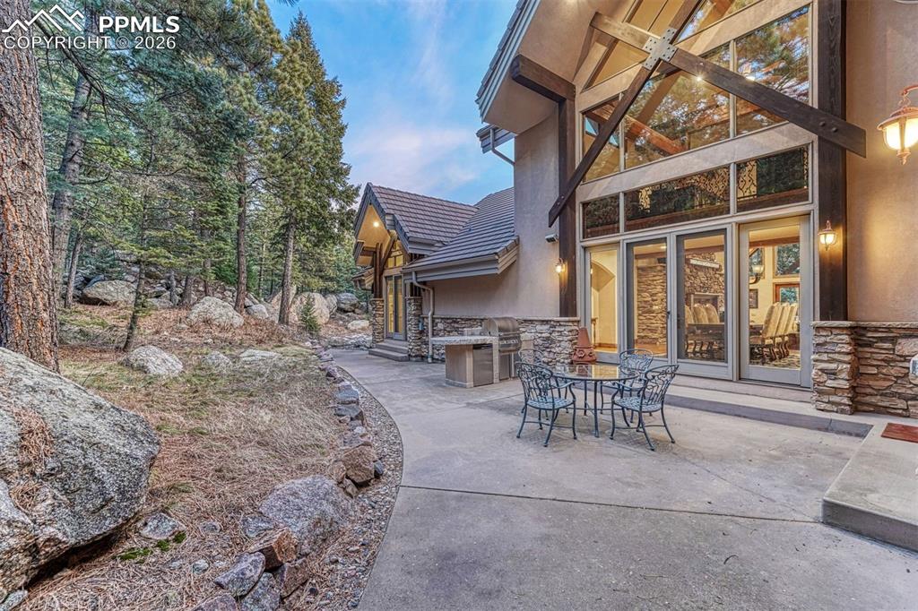 Secluded Back Patio merges with nature and wild life.