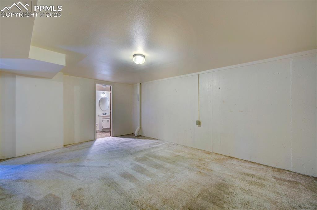 NON-conforming bedroom in basement, with attached 3/4 bathroom