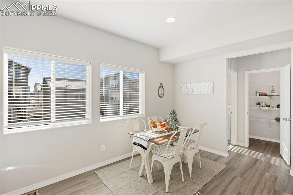 Kitchen area towards pantry and laundry area.