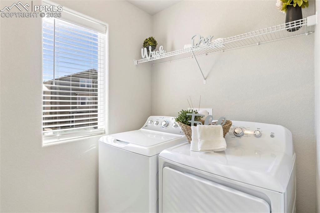 Included washer and dryer.