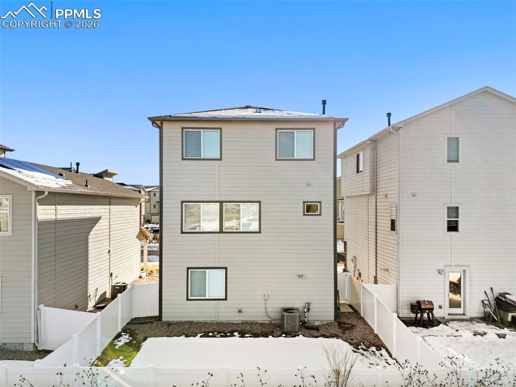 Fully-fenced backyard.