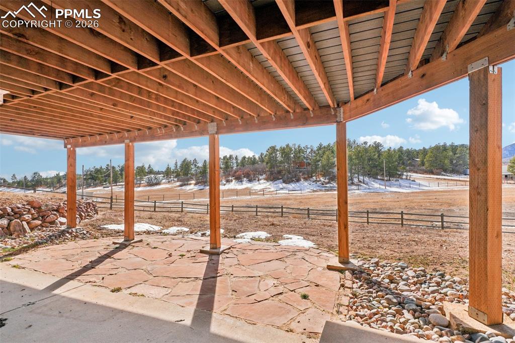 View of flagstone patio