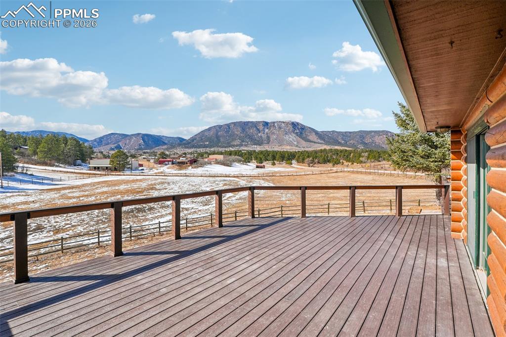 Deck with a mountain view