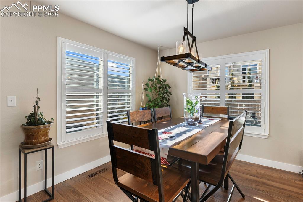 Main floor dining room