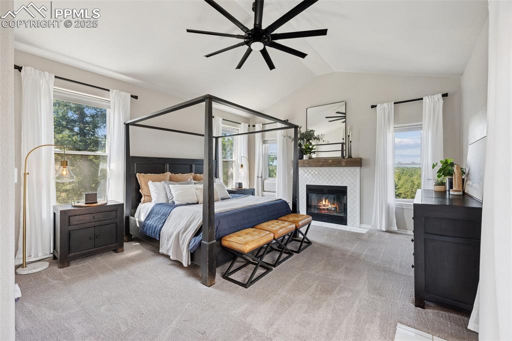 Primary Suite w/ Attached Ensuite, Cozy Fireplace, Walkout to Deck and Beautiful Views