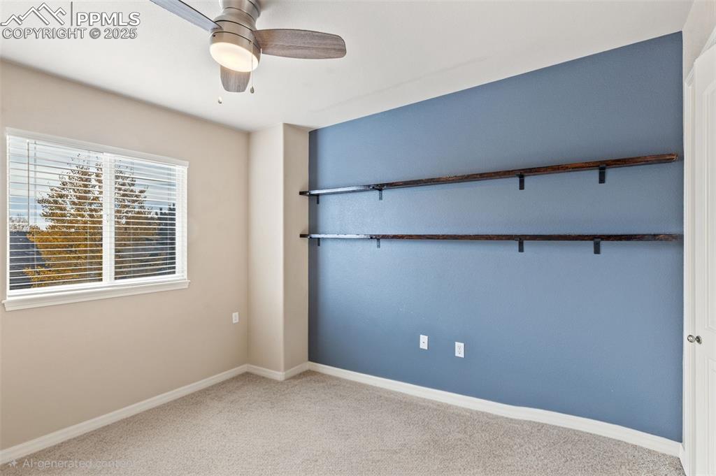 Bedroom 3 on the upper level has been used as an office.