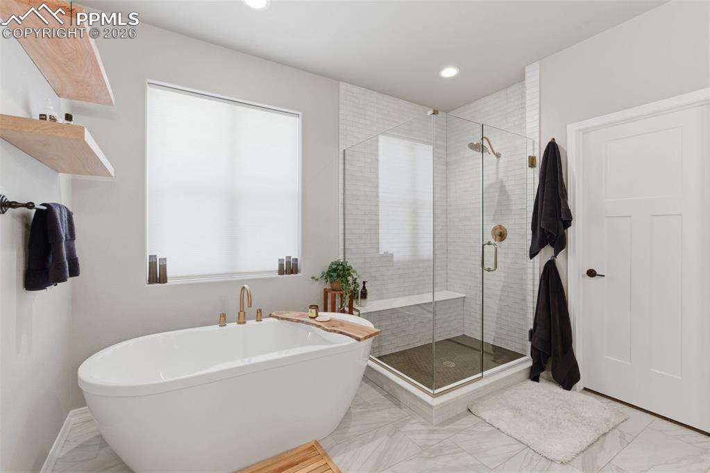 Walk-In Shower & Stand-Alone Soaking Tub In Adjoining Primary Bath