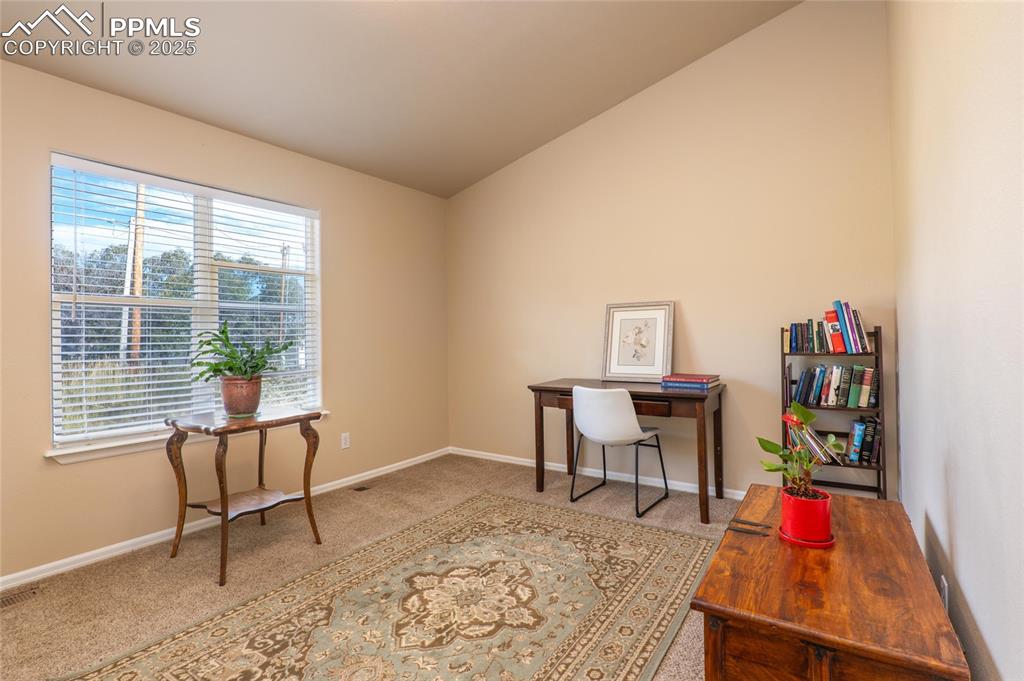 2nd upper level bedroom or office. Has a Great view of the Palmer Lake Star!