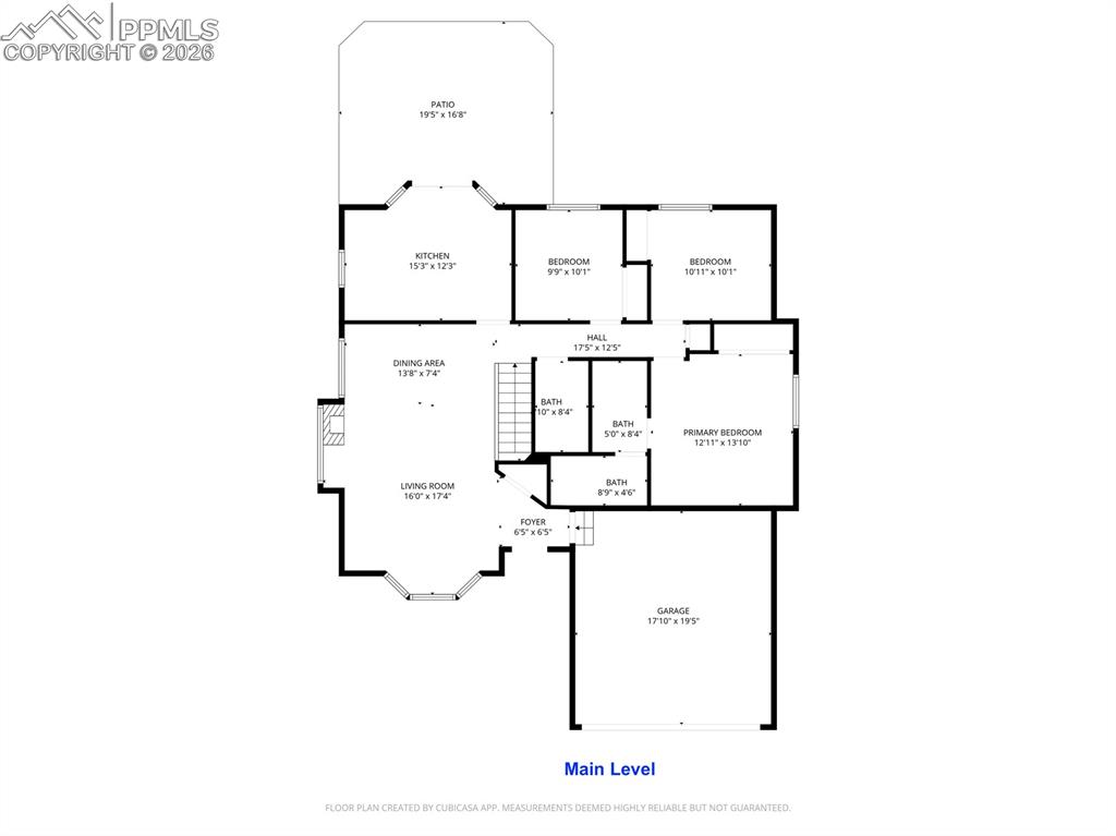 Main level floor plan