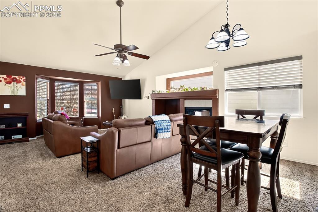 Open concept dining room and living room