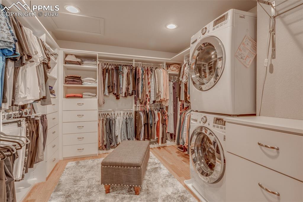 Master bedroom closet/laundry 